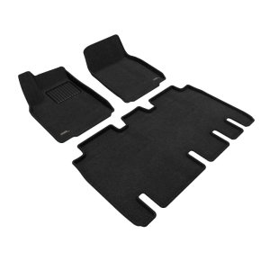 Tesla Model X Floor Mats - Front and Rear - 3D MAXpider - ELEGANT - Black - `22-`24 Tesla Model X Floor Mats - Front and Rear - 3D MAXpider - ELEGANT - Black - `22-`24